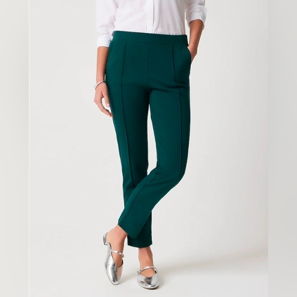 J. Crew Factory Women's Dark Green Straight Leg Pants